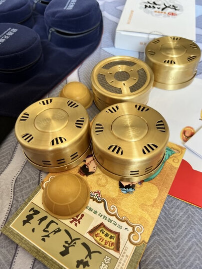 欧脉(omai)艾灸盒随身灸纯铜无烟专利家用艾灸仪器适用腰腿全身去湿