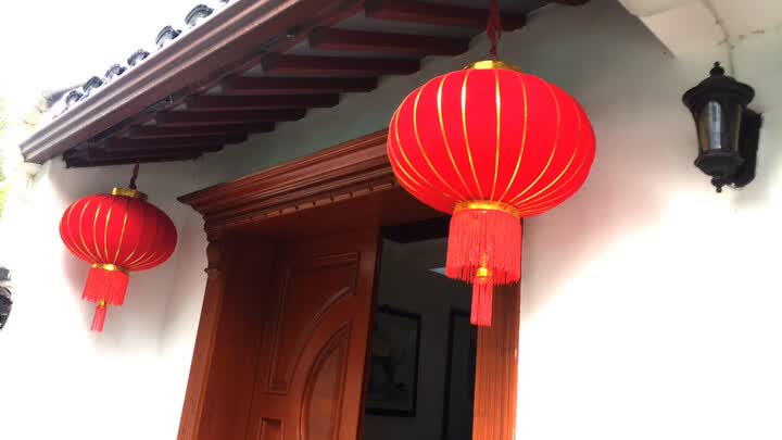 添祥缘 大红灯笼无字金丝灯笼灯节日装饰阳台户外广告绒布灯笼结婚