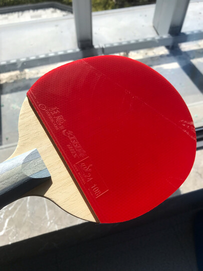 红双喜直拍双面反胶乒乓球拍弧圈结合快攻5星送新软体弹力拍套x5006:"