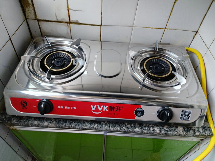 唯开(vvk) 燃气灶液化气天然气双灶炉灶台式煤气灶煤气炉灶具炉具