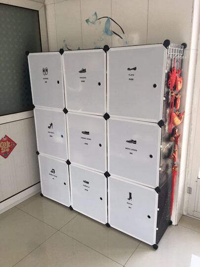 蔻丝(coleshome) 简易鞋柜防尘鞋架子多层可折叠塑料超薄大容量收纳
