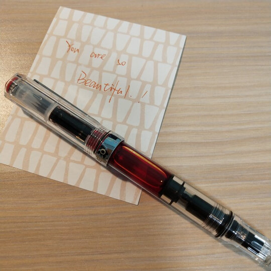 twsbi 三文堂钢笔 钻石580/eco透明杆钢笔 活塞上墨式钢笔 学生练字