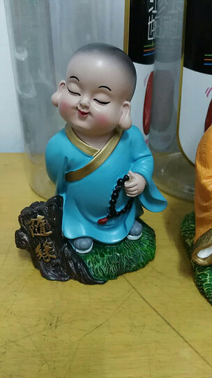 小和尚萌猪储钱罐家居摆件 创意工艺品 汽车内饰摆件 创意礼品 -随缘