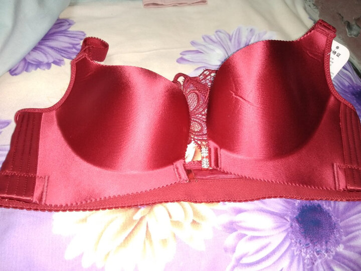 款胖mm防下垂显小收副乳女文胸蝴蝶美背聚拢1708款2 黑色上衣 36/80a