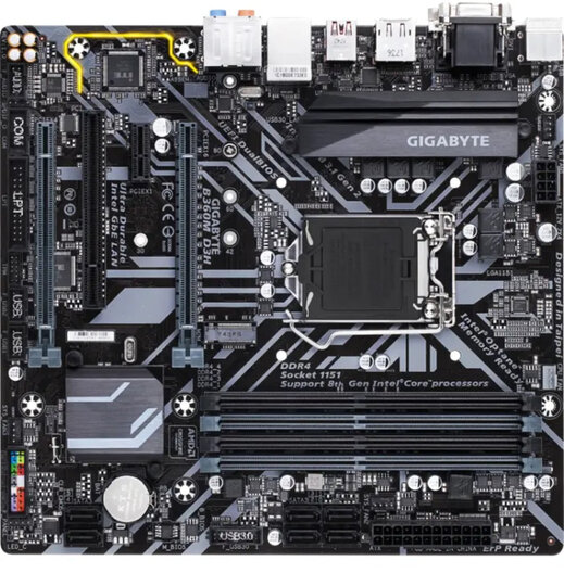 技嘉b360m d3h 主板:"做工一流,质量可靠,很满意.包装完整,没有破损.