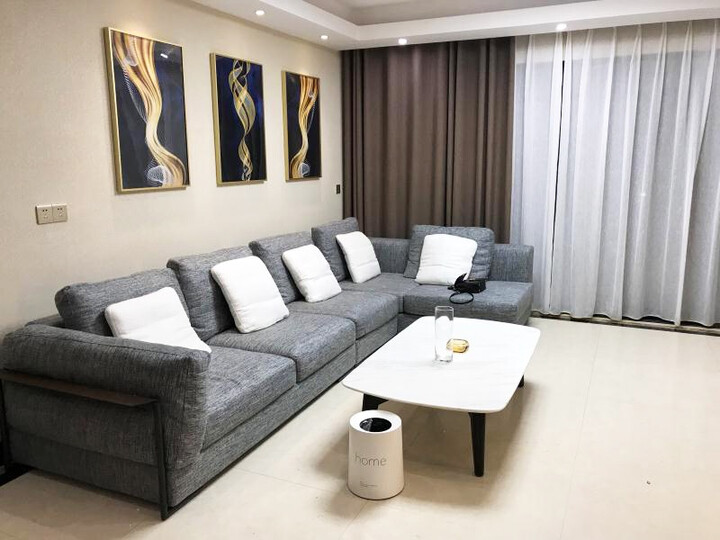 客厅的沙发后面一直是.