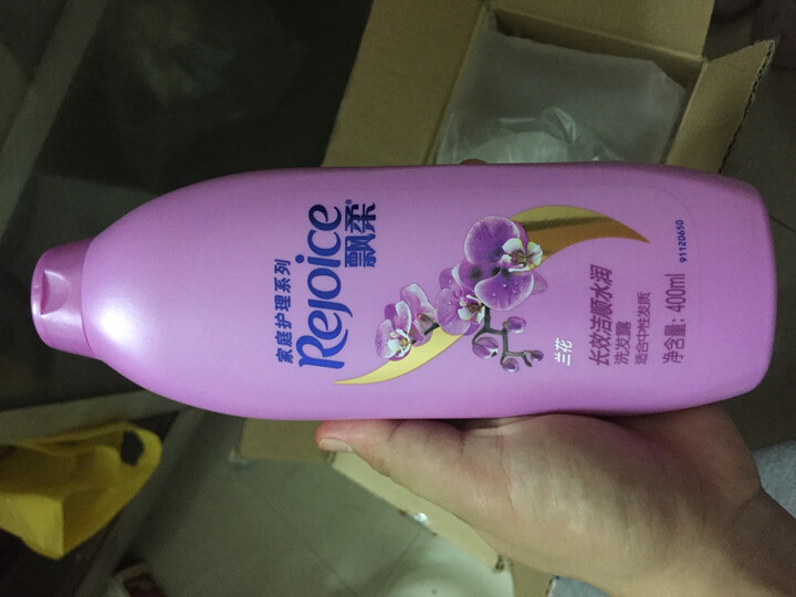 飘柔洗发水兰花长效洁顺水润家庭装400ml(控油 男士女士通用)花香调