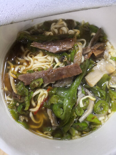 今麦郎 方便面 老爸厨房 一菜一面 青椒肉丝浇头面 97g 泡面 桶面就是