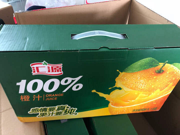 汇源果汁 100%橙汁 果汁饮料1l*6盒 整箱 晒单图