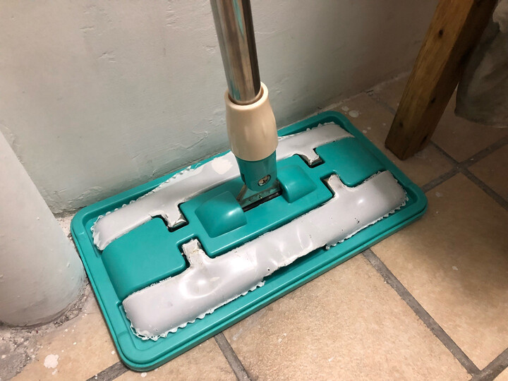 洁仕宝 平板拖把家用平拖夹固式木地板拖把旋转尘推墩布平板拖共4块布