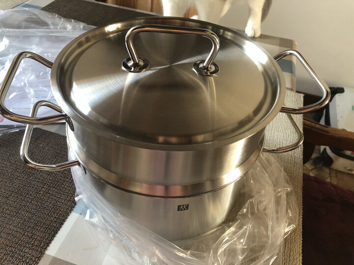 双立人(zwilling)德国双立人汤锅蒸锅煮汤锅 不锈钢蒸屉蒸笼2件套24cm