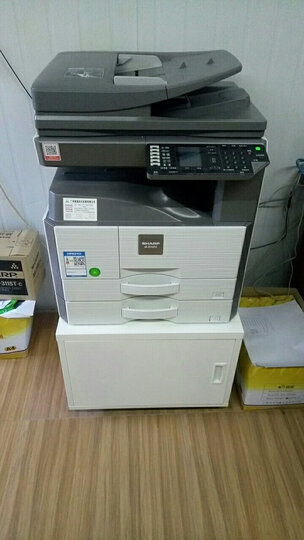 夏普ar-2348sv:"现场安装,装好后用力压了压,还是比较坚固的,轮子也