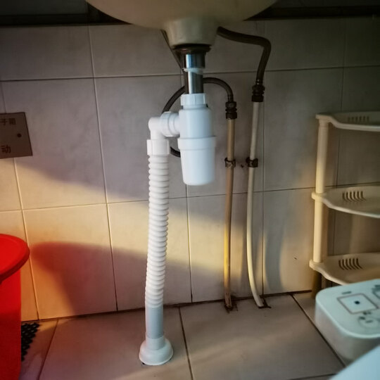 雅饰莱面盆排水管卫生间台盆洗脸盆 下水管洗手池u型落水管下水配件