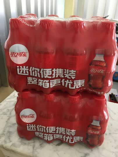 可口可乐 coca-cola 汽水 碳酸饮料 300ml*12瓶 整箱装 可口可乐公司