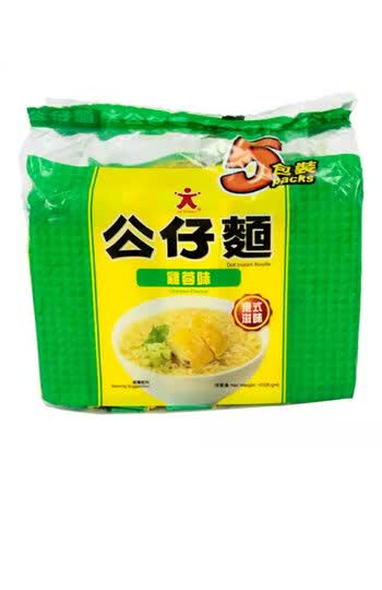 中国香港 公仔面(doll) 鸡蓉味公仔面(油炸方便面)泡面 515g(103g*5包