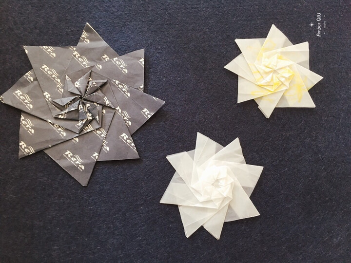 布施知子的花朵折纸:"美美美美美,而且教程挺清晰的.