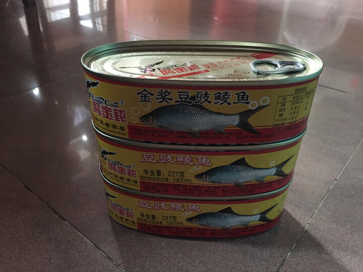 鹰金钱 豆豉鲮鱼罐头227克/罐送饭搭配这个好开胃,味道不会太咸,豆鼓