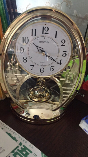 丽声(rhythm)钟表 客厅卧室办公室家居创意装饰座钟静音钟摆锤台钟