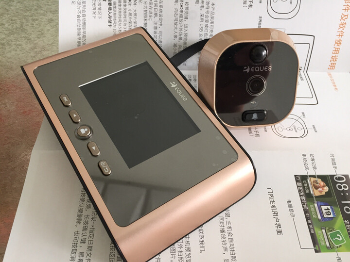 移康智能(eques)r08 电子猫眼摄像头 智能猫眼门铃感应器 门铃家用