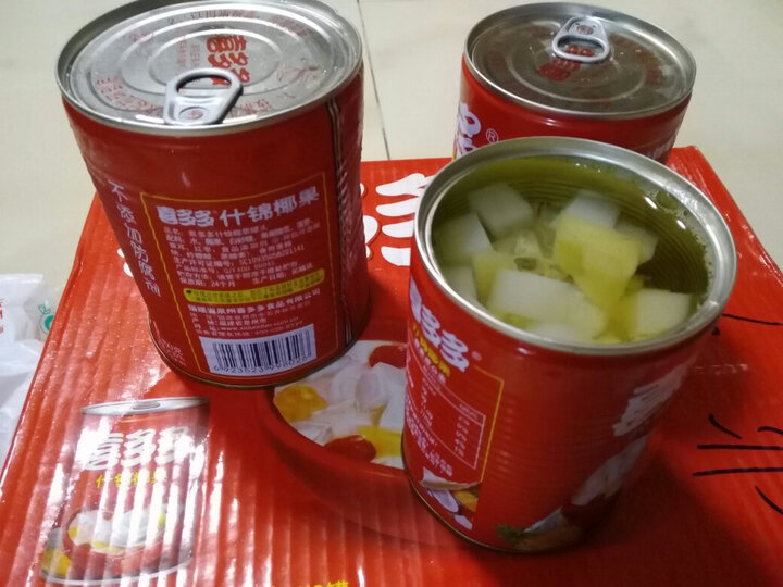 喜多多喜多多什锦椰果567g:"一下买了10多罐 ,早上下单,下午就送到了