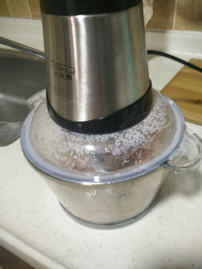 小浣熊 绞肉机 家用电动不锈钢 搅拌机 绞馅碎菜碎肉机 辅食料理机 1.