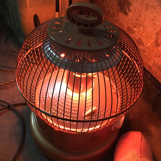 先菱 烤火炉鸟笼取暖器电暖炉烤脚五面快热炉 无极玫瑰金 晒单图