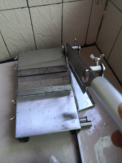 不锈钢铡刀中药材切片机手动切肉机牛羊肉卷切片刀切牛轧糖阿胶刀羊肉