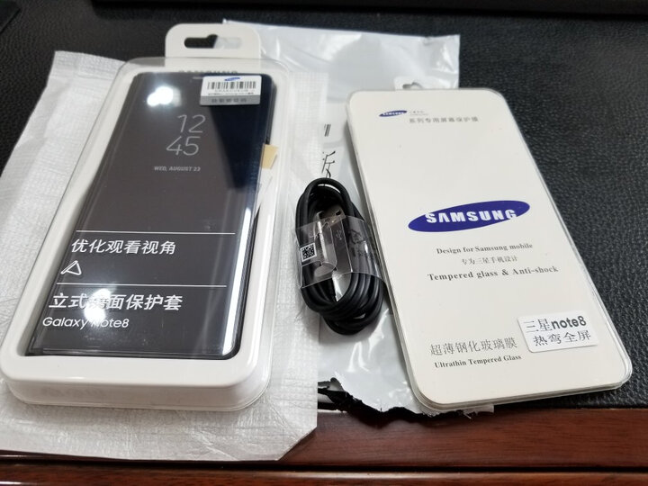 三星原装手机壳note8led智能保护套皮套智能立式保护套防摔皮套note8