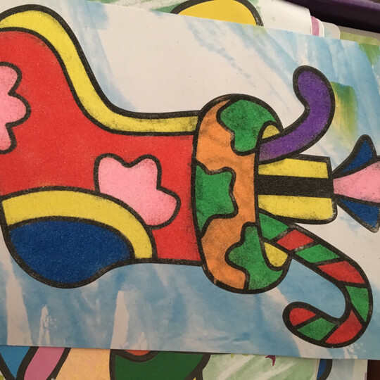 子沙胶画瓶纸绘画工具 幼儿园手工画diy制作材料包 3-6岁儿童创意玩具