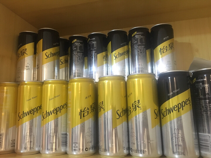 怡泉schweppes 汤力水 tonic water 汽水 碳酸饮料 330ml*24罐 整箱装