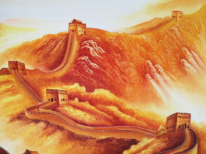 涌泉聚宝(yongquanjubao):"不愧是十几年画龄的画家,长城绘画的气势