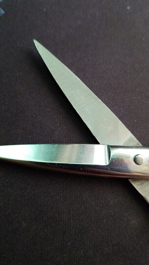 [晒单帖]剪刀刀刃有卷边划痕,做工不是很精细.比上.