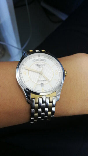 天梭(tissot)瑞士手表 唯意系列钢带机械男士手表t038.430.22.037.