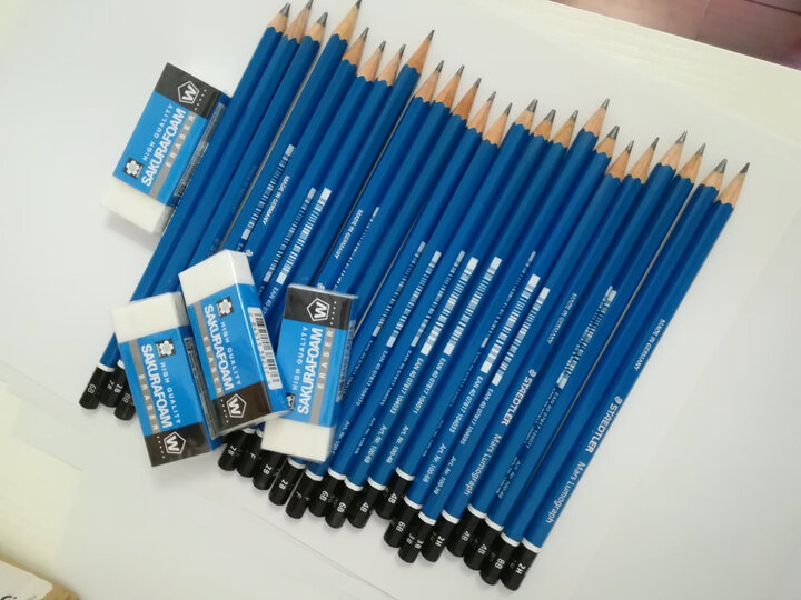 黑杆铅笔素描绘画碳笔书写绘图素描软中硬绘图幼儿铅笔速写 3b单支装