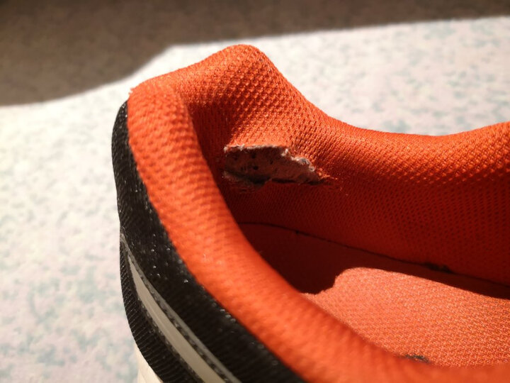 [晒单帖]京东直营的亚瑟士,不到三个月,两只鞋内都