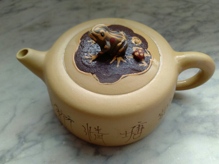 【一砂一砾】紫砂 黄龙山原矿段泥 160cc荷塘月色 宜兴紫砂壶茶壶还是