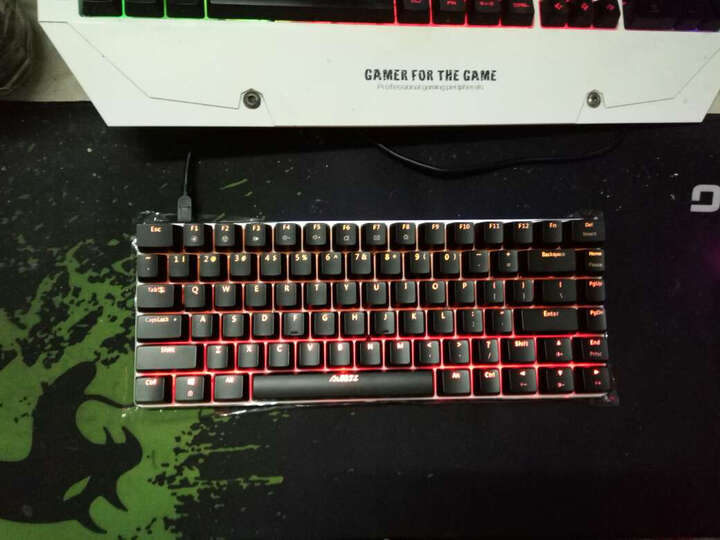 黑爵(ajazz)极客ak33s 烈焰版机械键盘 黑轴黑色 背光 游戏 办公 电脑