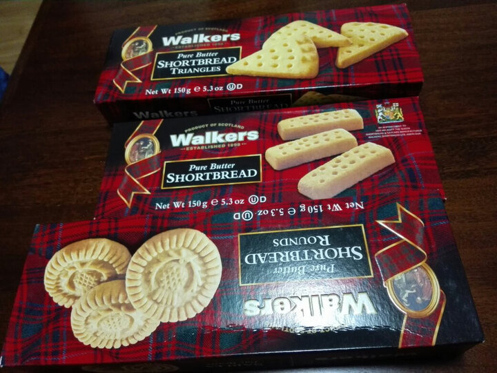 沃尔克斯walkers 指形三角形黄油酥性饼干3盒 英国进口零食点心 3口味