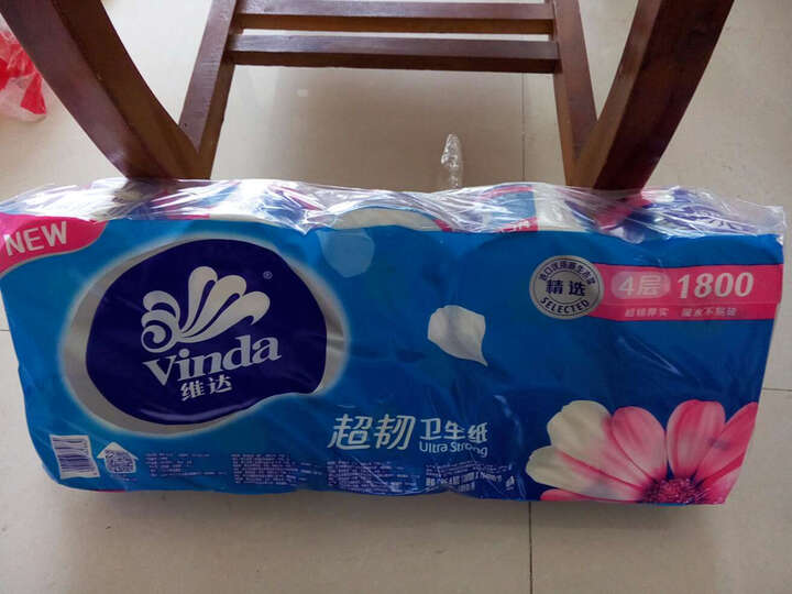维达(vinda) 卷纸 超韧4层180g卫生纸巾*10卷用了好多年的产品,品质一