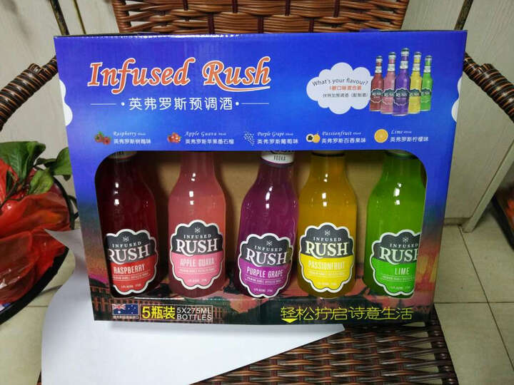 英弗罗斯(infused rush)洋酒 鸡尾酒 预调酒 果酒混合装(五种口味)