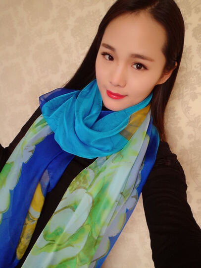 上海故事丝巾女士披肩围巾春秋冬季百搭丝绸纱巾外出旅游时尚沙滩巾