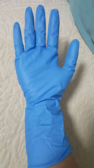 洗碗手套 塑胶手套 乳橡胶手套 多功能防水手套 保洁手套 蓝色加厚款