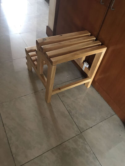 康熙柏木阶梯凳换鞋凳木桶浴缸踏凳 踏脚凳楼梯凳板凳实木脚凳双层凳