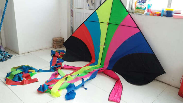 主调(zhudiao) 潍坊风筝儿童卡通风筝飞天彩虹三角风筝七彩凤凰风筝