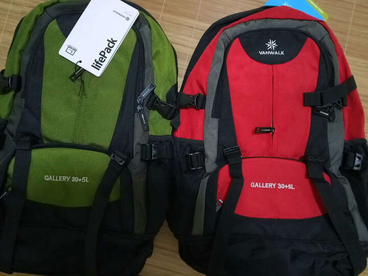 vanwalk 大容量可扩容休闲旅行包行李袋背包双肩包男旅游包学生书包