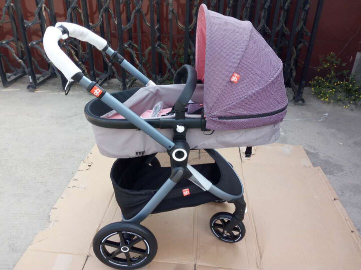 好孩子(gb) 婴儿车高景观豪华版双向推行可坐躺充气避震婴儿推车gb590