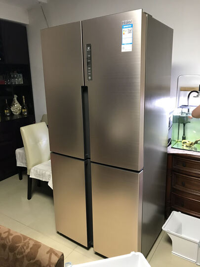 海尔bcd-458wdvmu1:"冰箱不错,听静音的,味道稍有但不大,主要是终于上