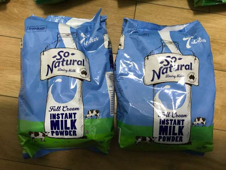 澳洲进口 澳伯顿 so natural 全脂成人奶粉 1kg好喝好喝好喝好喝好喝