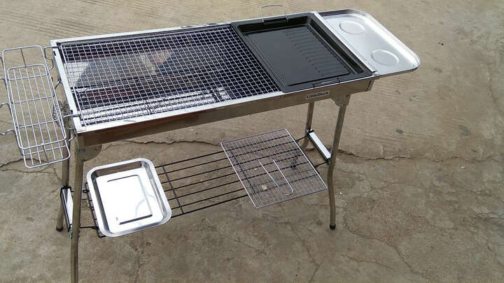 小鸭(littleduck)xy-k12-c 烧烤炉 户外便携不锈钢烧烤架 家用烧烤炉