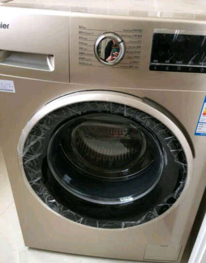 海尔eg10014b39gu1:"实物与图片一样,金色很大气,10公斤容量够大,冬天